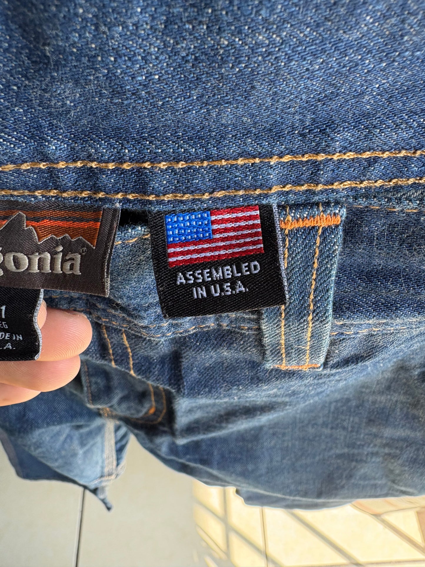 Pantalón Patagonia Para Hombre Talla 31x31 de Mezclilla Azul Doble Rodilla