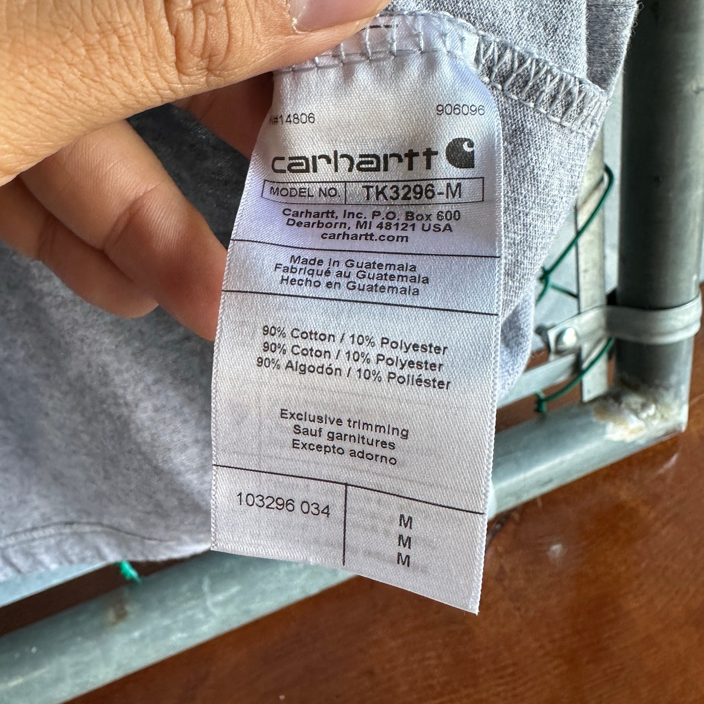 Camisa Carhartt De Hombre Talla M Color Gris Con Bolsillo Como Nueva