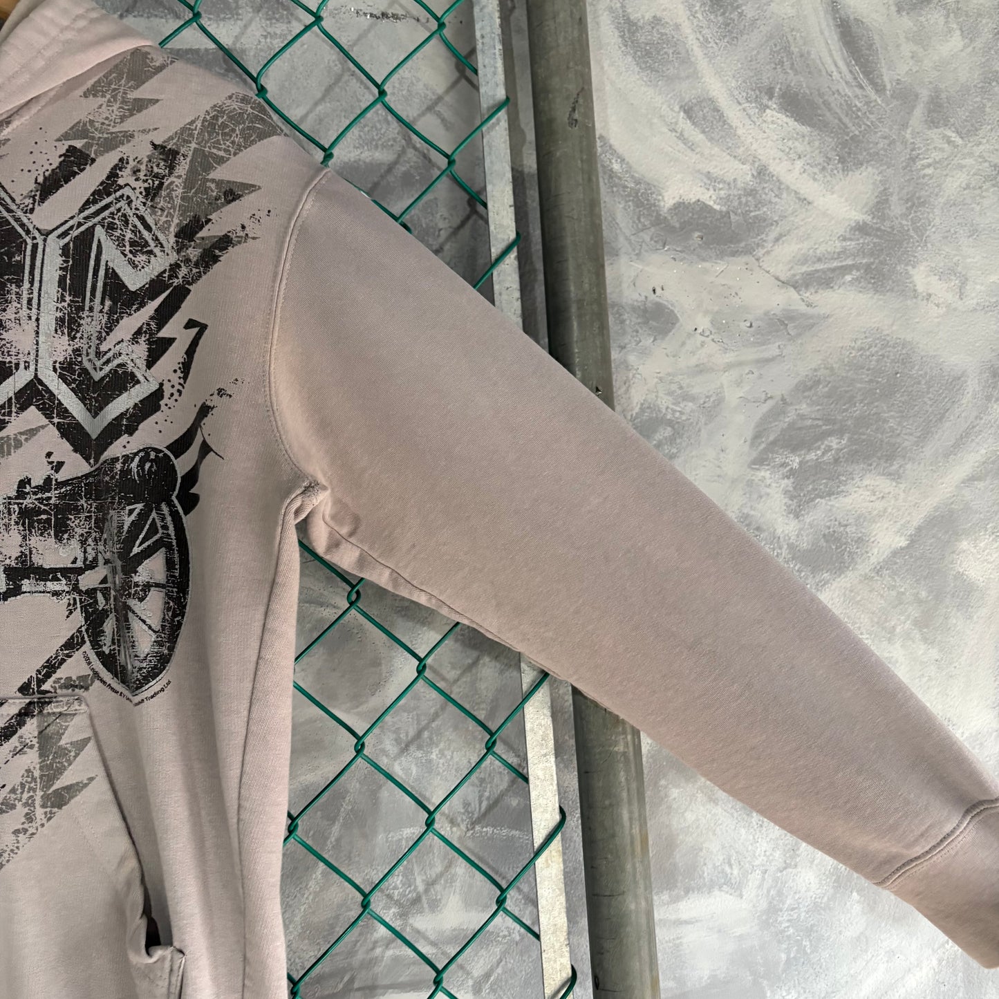 Sudadera Con Ziper ACDC Rockware Para Hombre Talla M Color Gris