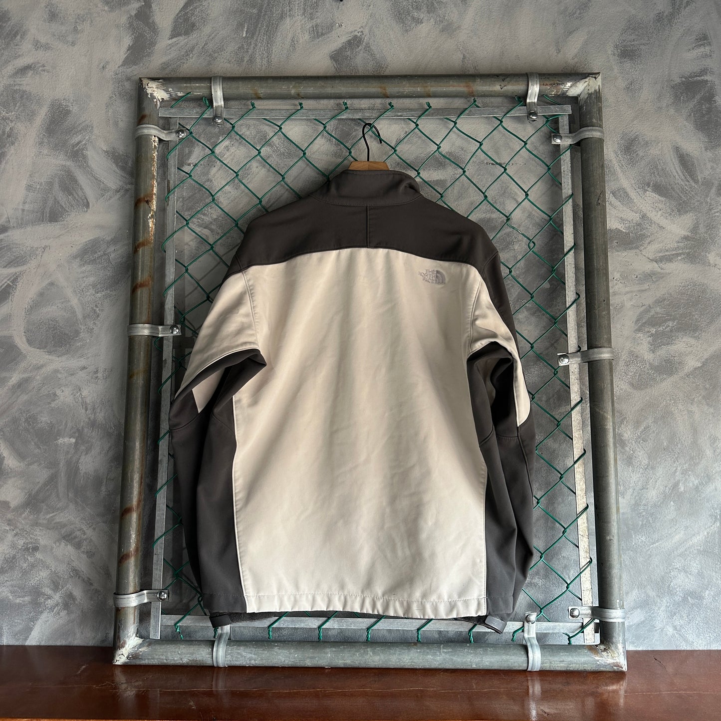 Chamarra The North Face De Hombre Talla XL Color Blanco Gris Forro Polar Táctica