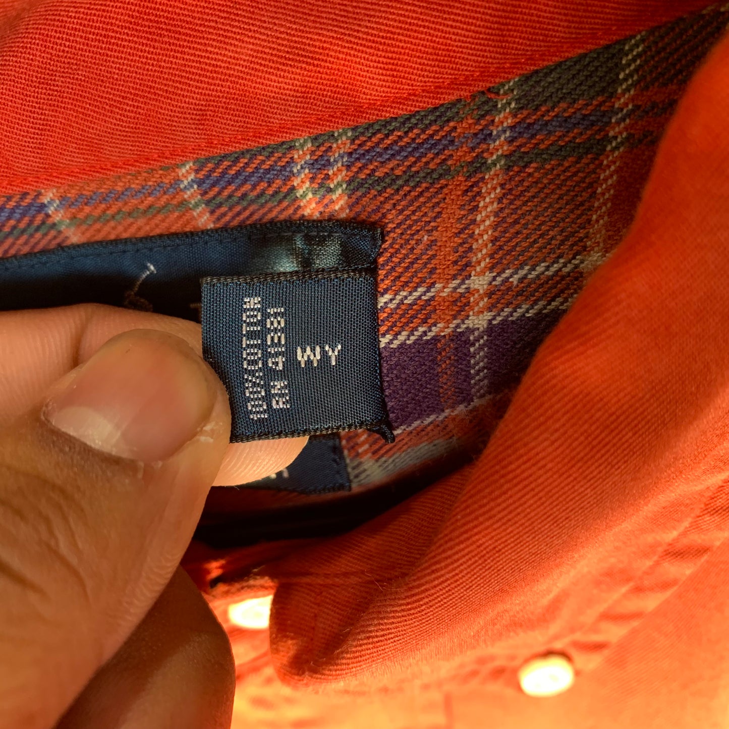 Camisa De Vestir Polo Ralph Lauren Para Hombre Talla XL Color Naranja