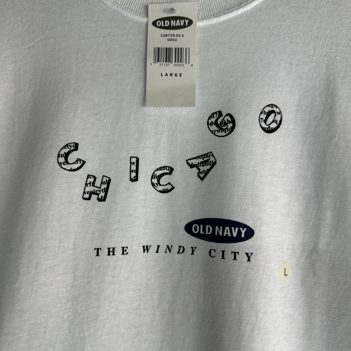 Camisa Vintage Old Navy De hombre Talla L Color Blanco Deadstock Chicago Boxy
