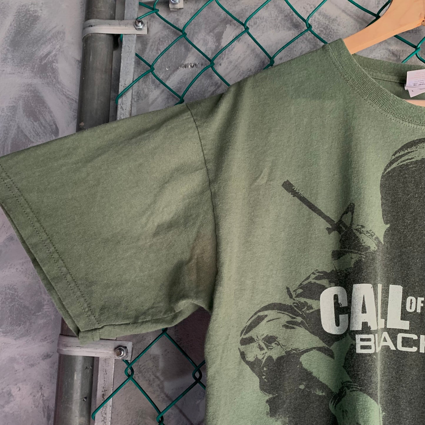 Playera Gildan Para Hombre Talla L Color Verde Call Of Duty Black Ops