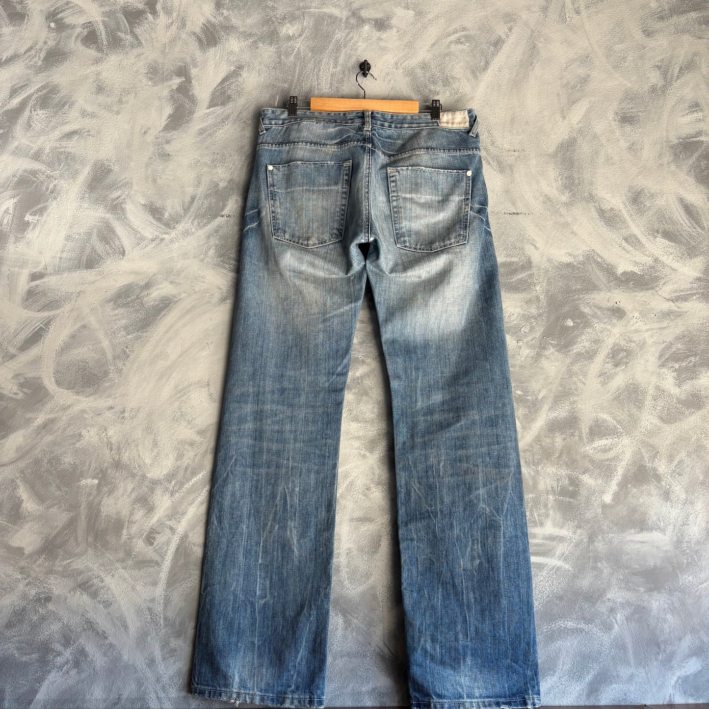 Pantalón RSRV Para Hombre Talla 34x34 De Mezclilla Color Azul Diseño de Telaraña