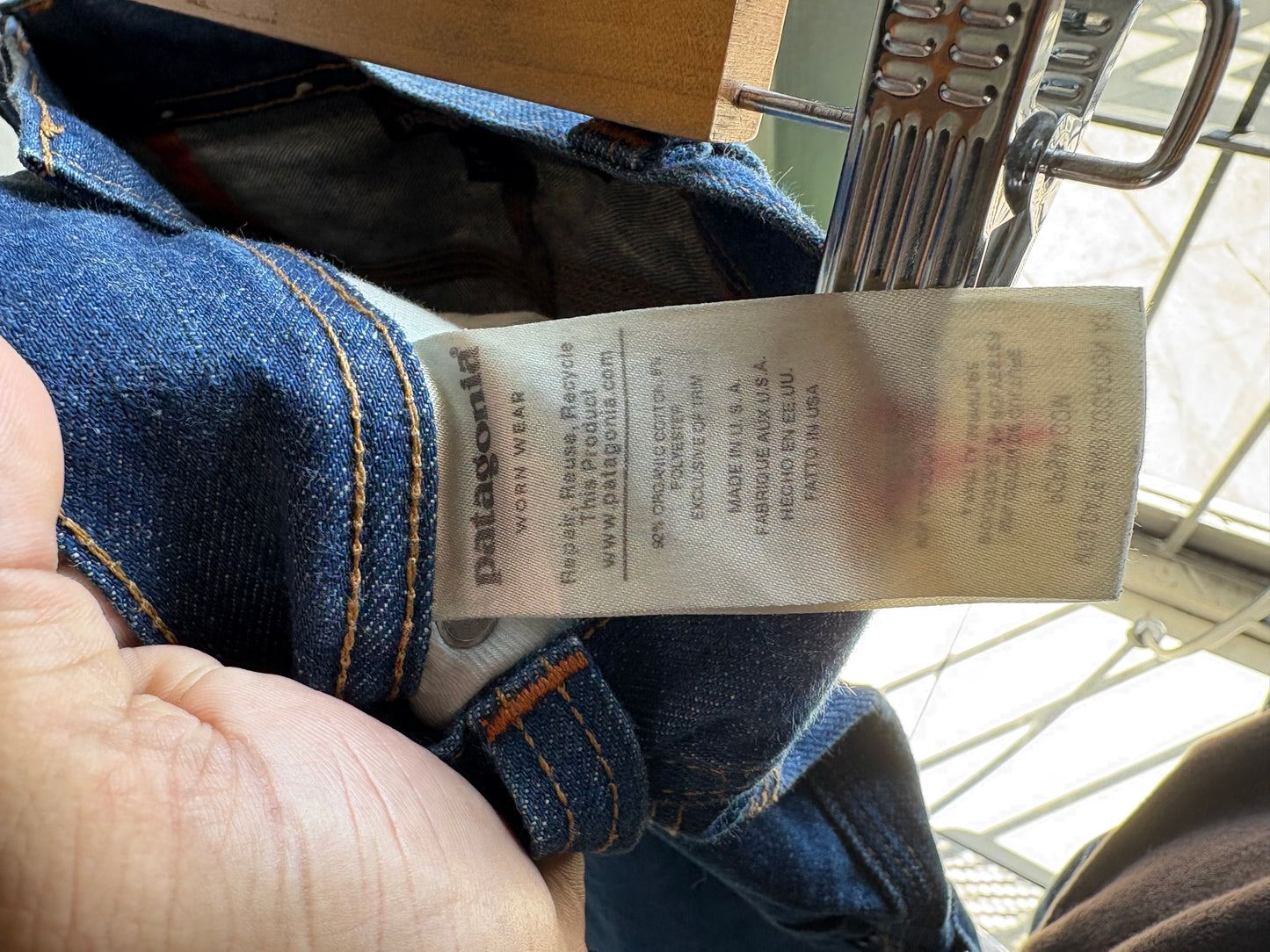 Pantalón Patagonia Para Hombre Talla 31x31 de Mezclilla Azul Doble Rodilla