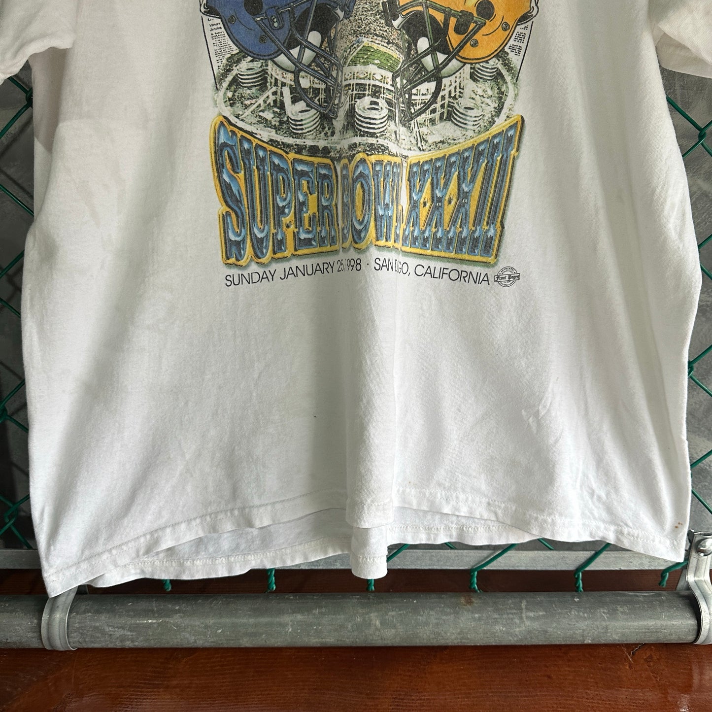 Camisa Vintage Del Super Bowl Green Bay Packers Denver Broncos De Hombre Talla XL Color Blanco