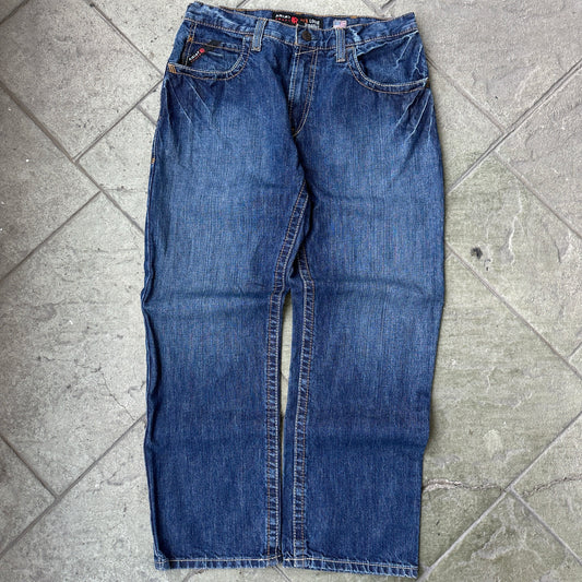 Pantalon Ariat De Hombre Talla 34x30 Color Azul Corte Recto Resistente Al Fuego Vaquero