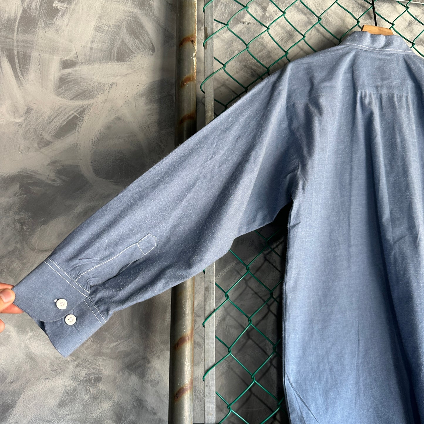 Camisa De Botones Dickies De Hombre Talla L Color Azul Mezclilla Manga Larga Mecanico Workwear Lisa