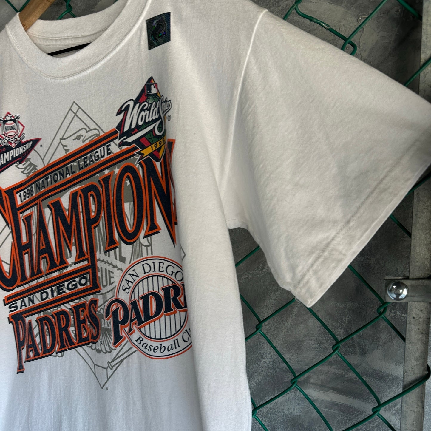 Camisa Vintage De San Diego Padres De Hombre Talla M Color Blanco Nueva Deadstock Campeones