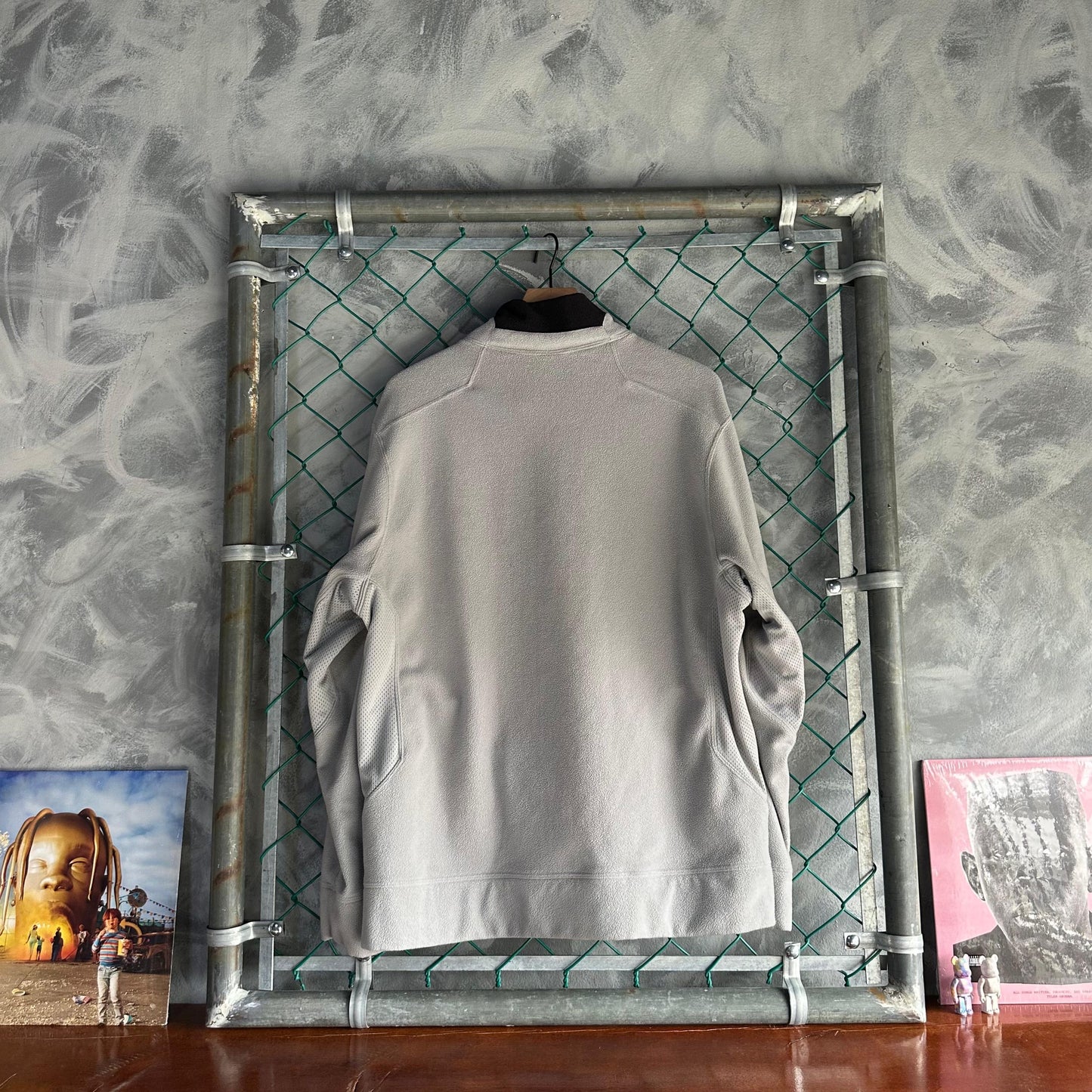 Suéter Vintage Nike De Hombre Talla XL Color Gris 1/4 Ziper 90s Deporitvo Gimnasio