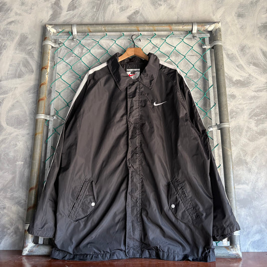Chamarra Vintage Nike Para Hombre Talla 2XL Color Negro 90’s Tipo Gabardina