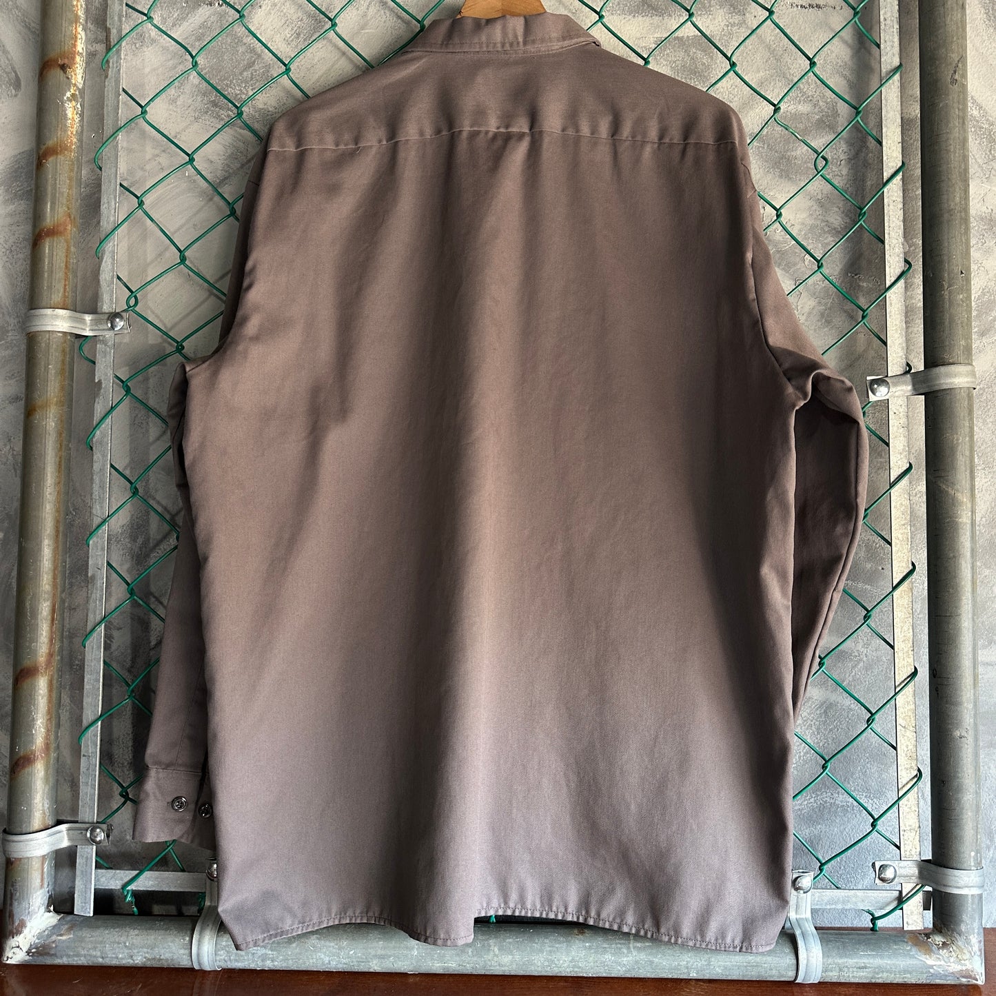 Camisa De Botones Dickies De Hombre Talla XL Color Gris Manga Larga Mecanico Workwear Lisa
