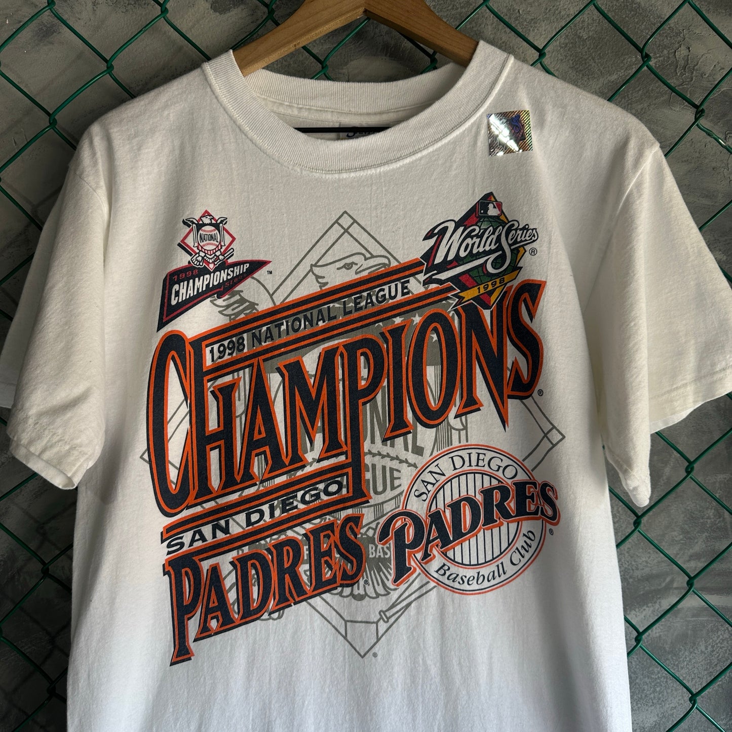Camisa Vintage De San Diego Padres De Hombre Talla M Color Blanco Nueva Deadstock Campeones