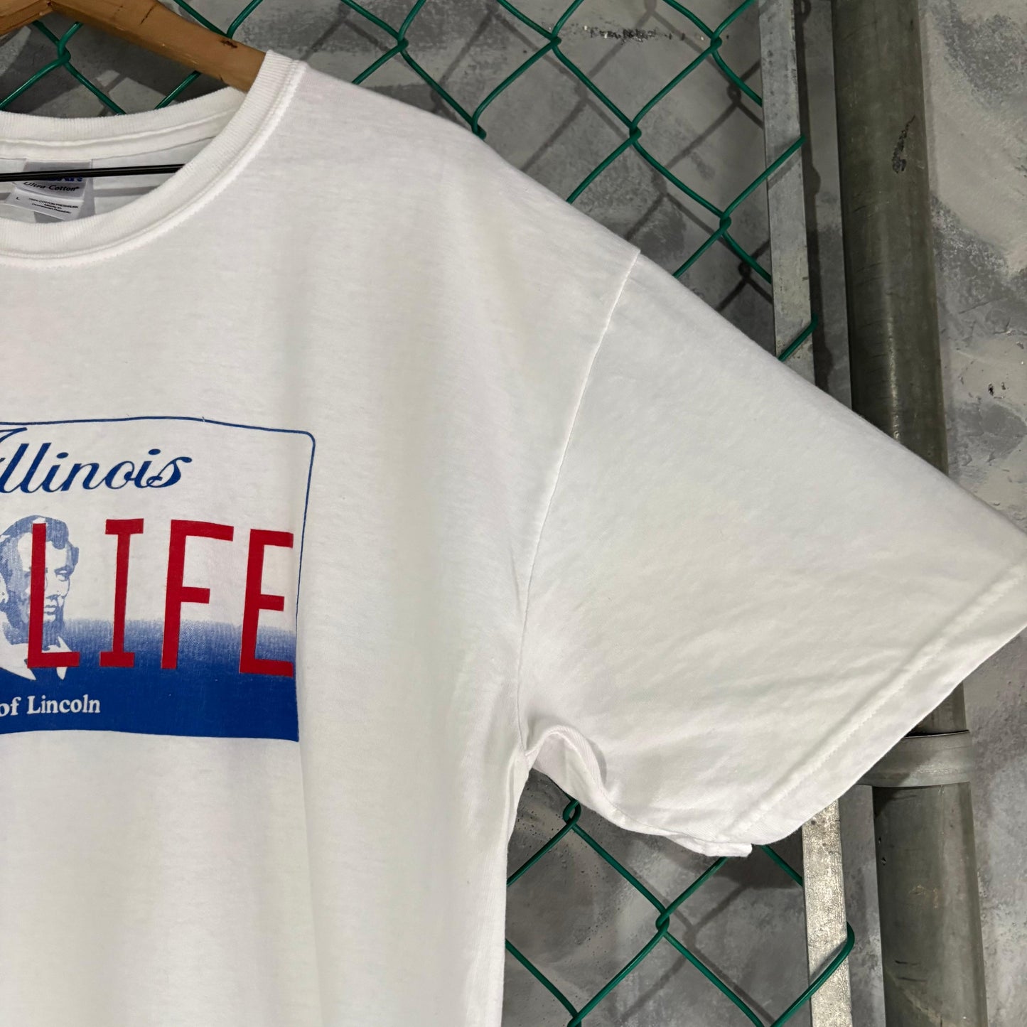Playera Gilda  Para Hombre Talla L Color Blanco NRA LIFE Land of Lincon