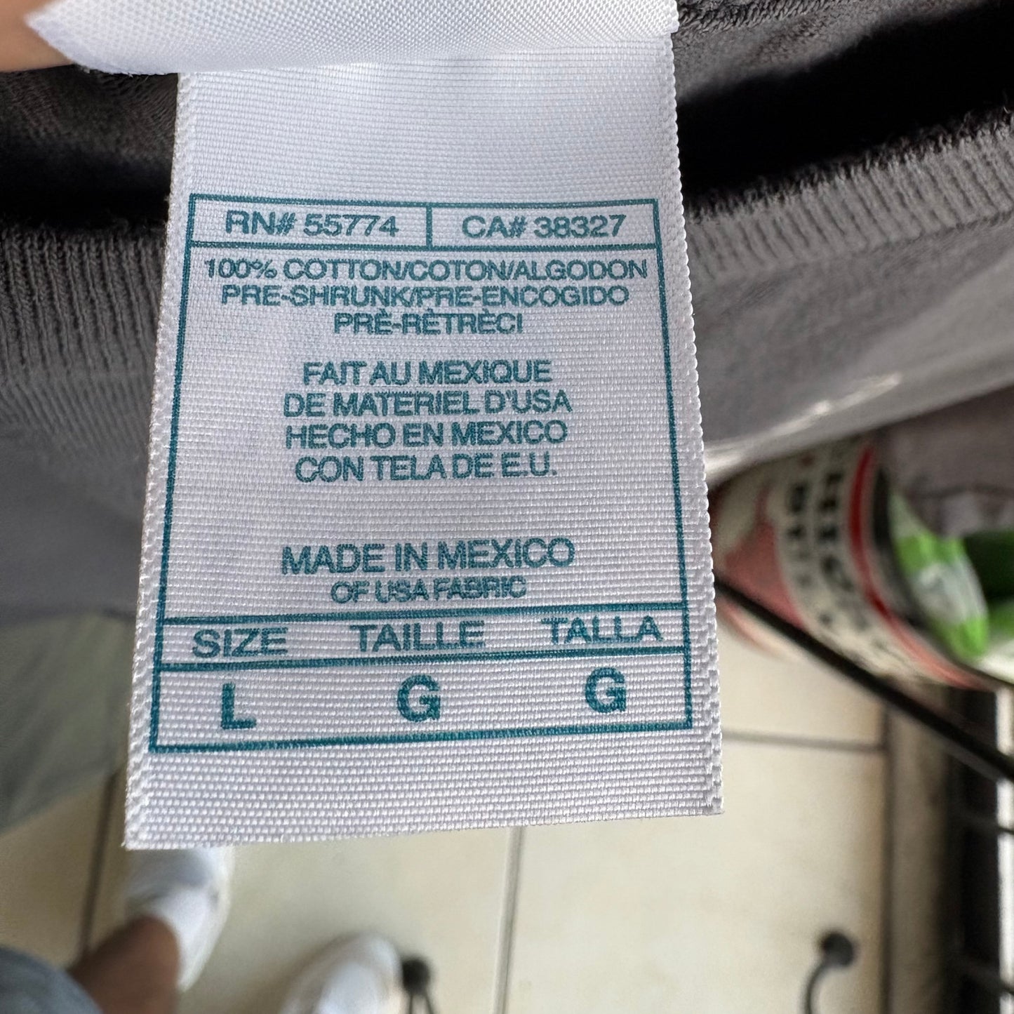 Playera AAA Para Hombre Talla L Color Gris Pama’s Ocean Beach