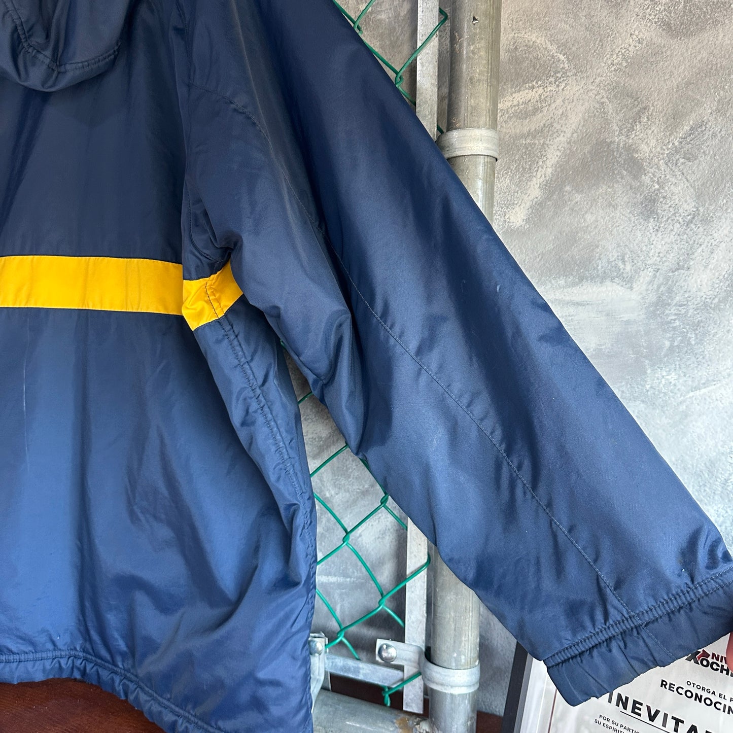 Chamarra Doble vista Vintage Nike De Hombre Talla L Color Azul Amarillo Polar 2000s