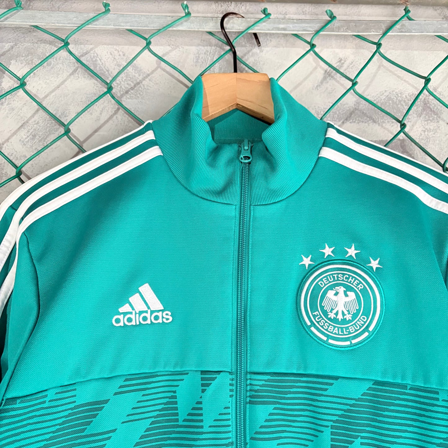 Suéter de zíper Adidas Para Hombre Talla S Color Azul Selección De Alemania Futbol Soccer