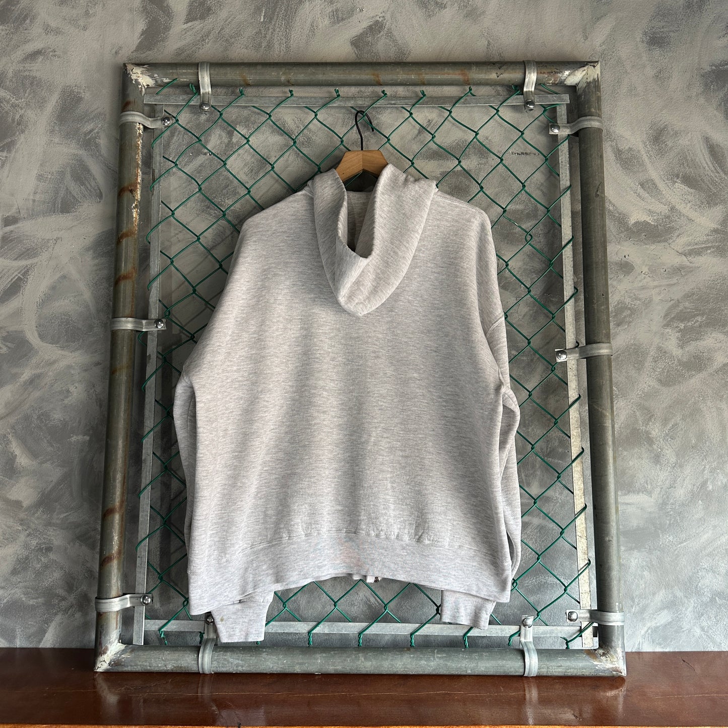 Suéter de zíper vintage RUSSELL De Hombre Talla 2XL queda a XL color Gris 90s Zip Up