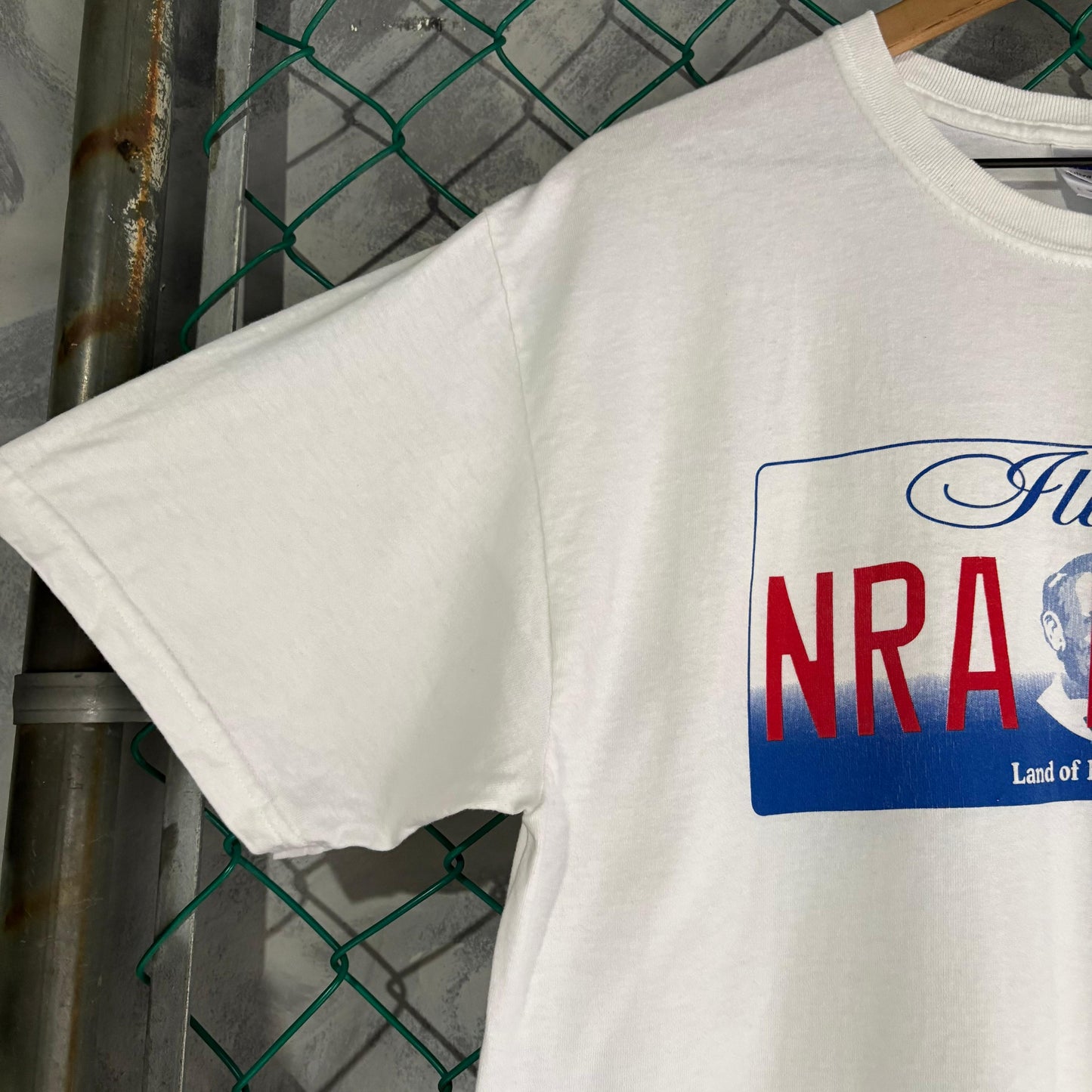 Playera Gilda  Para Hombre Talla L Color Blanco NRA LIFE Land of Lincon