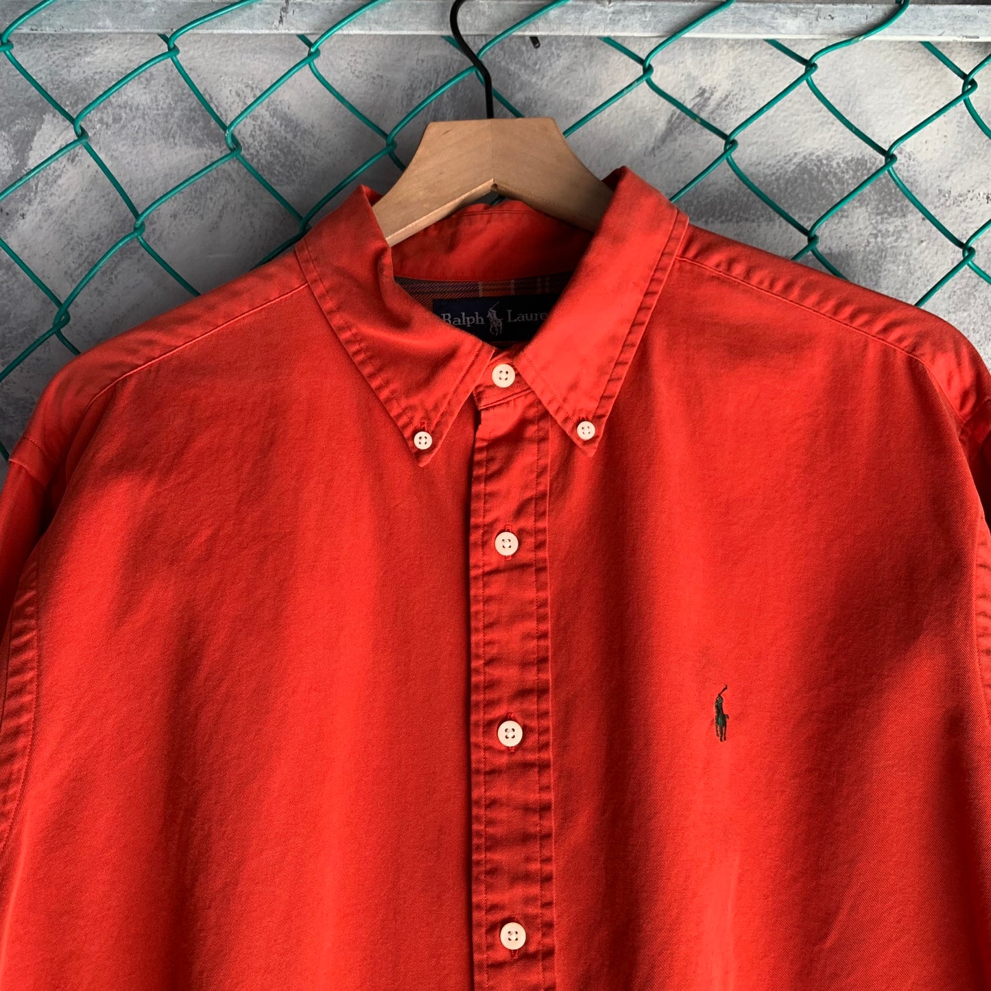 Camisa De Vestir Polo Ralph Lauren Para Hombre Talla XL Color Naranja