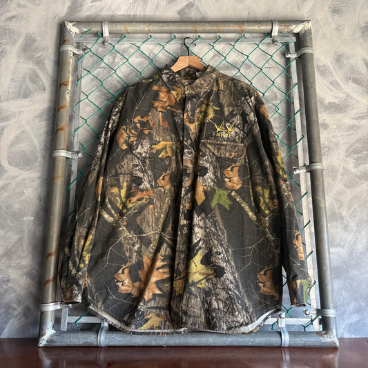 Camisa de Botones Field Staff Para Hombre Talla XL Color Camuflaje Mossy OAK