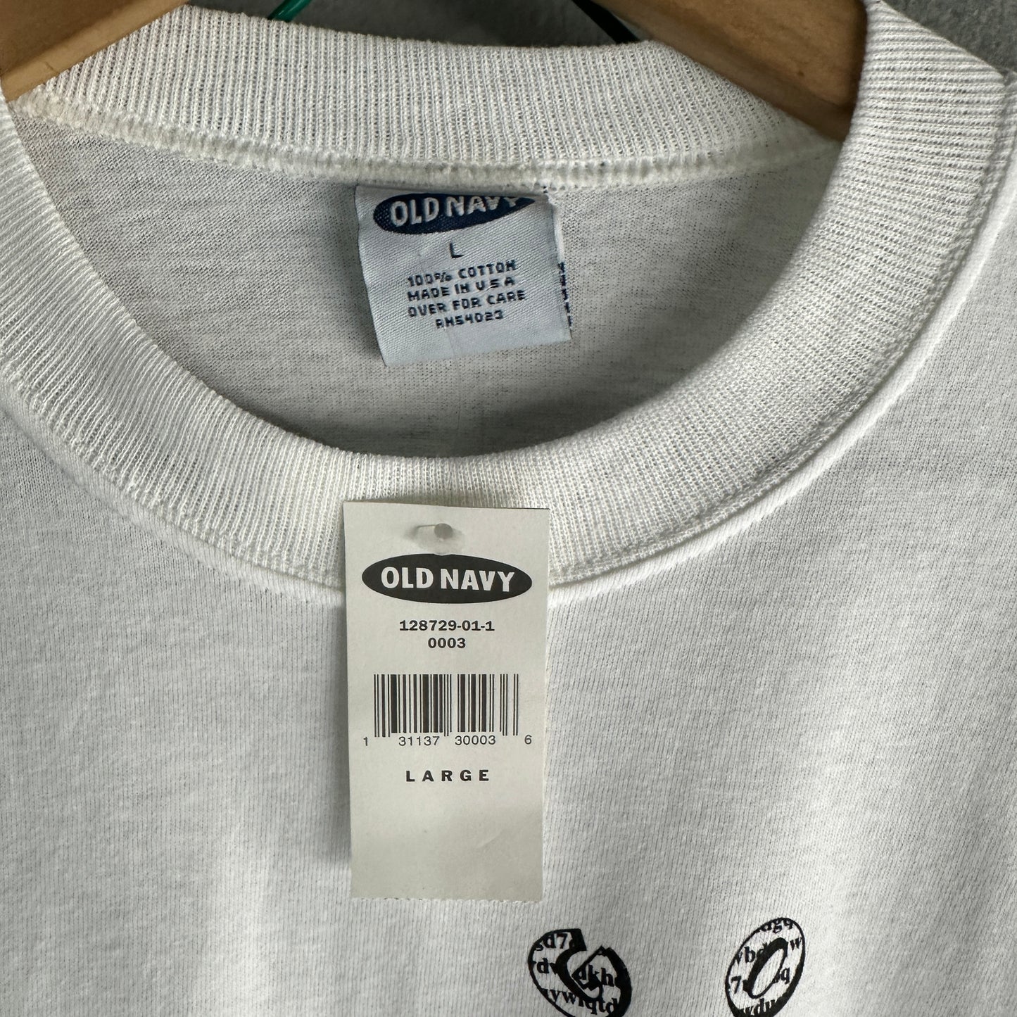 Camisa Vintage Old Navy De hombre Talla L Color Blanco Deadstock Chicago Boxy
