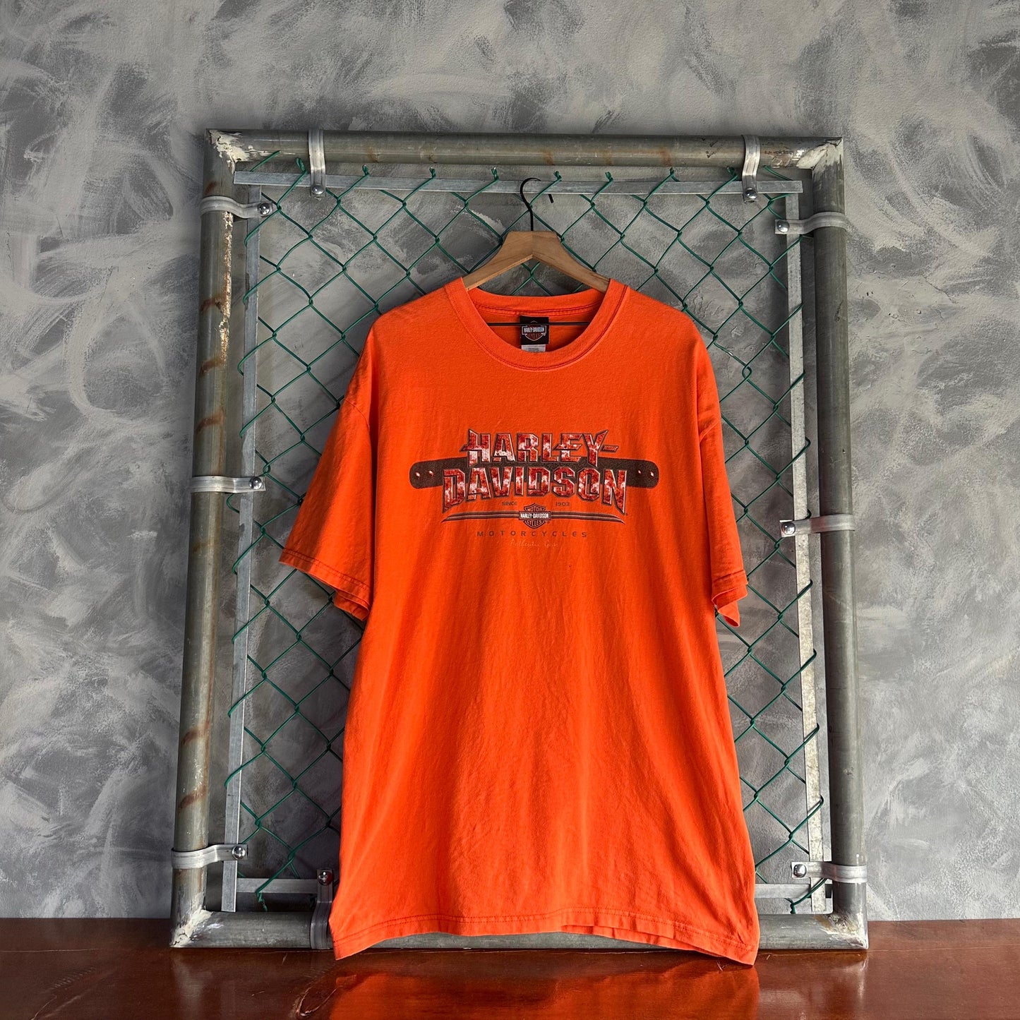 Camisa Harley Davidson De Hombre Talla 2XL Color Naranja De Los Cabos estilo Motociclista Oversize