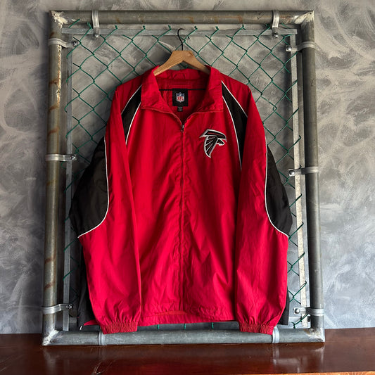 Chamarra De Atlanta Falcons De Hombre Talla 2XL Color Rojo De la NFL Rompevientos Con Ziper