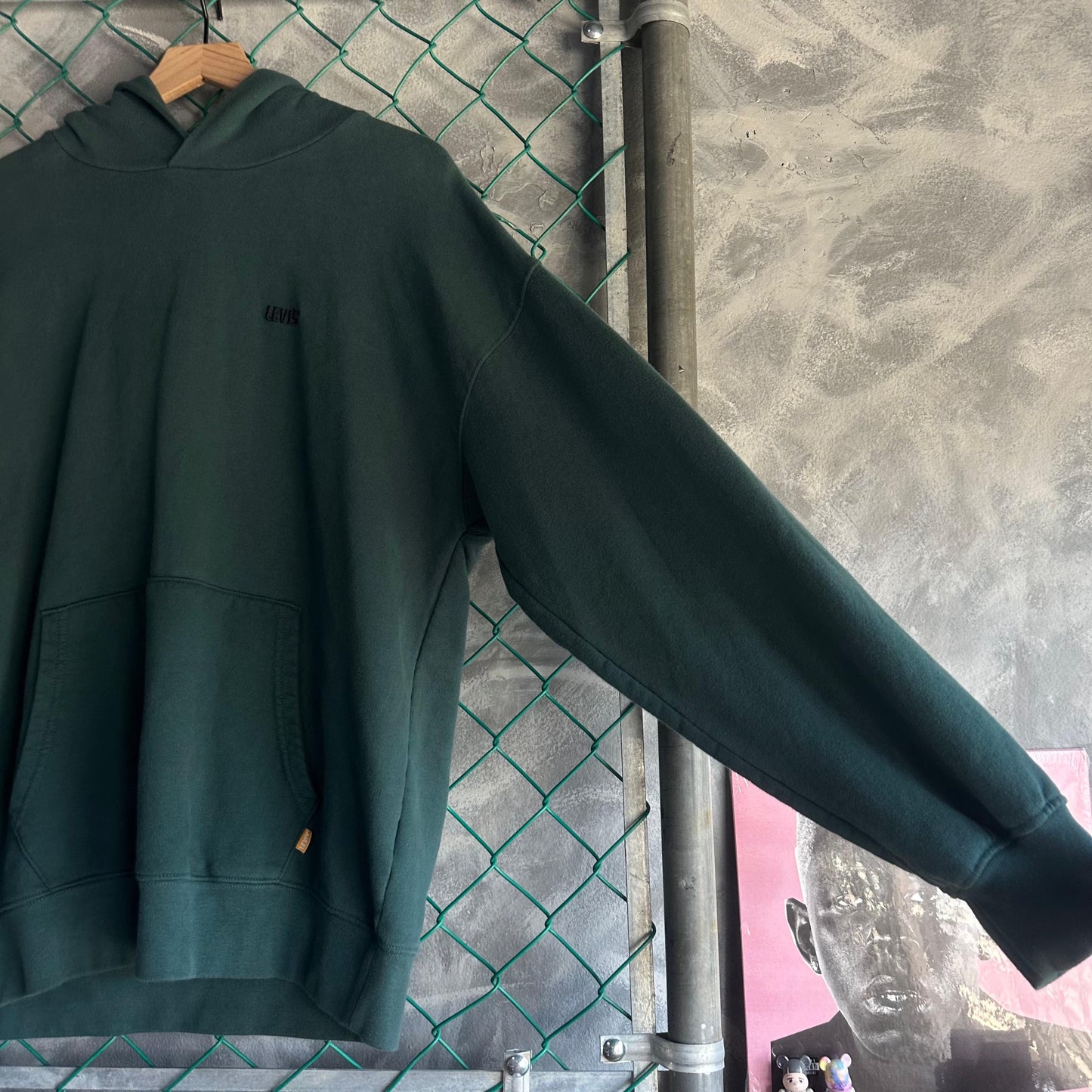 Hoodie Levis De Hombre Talla M Color Verde Gold Tab Heavy Cotton Tela Gruesa