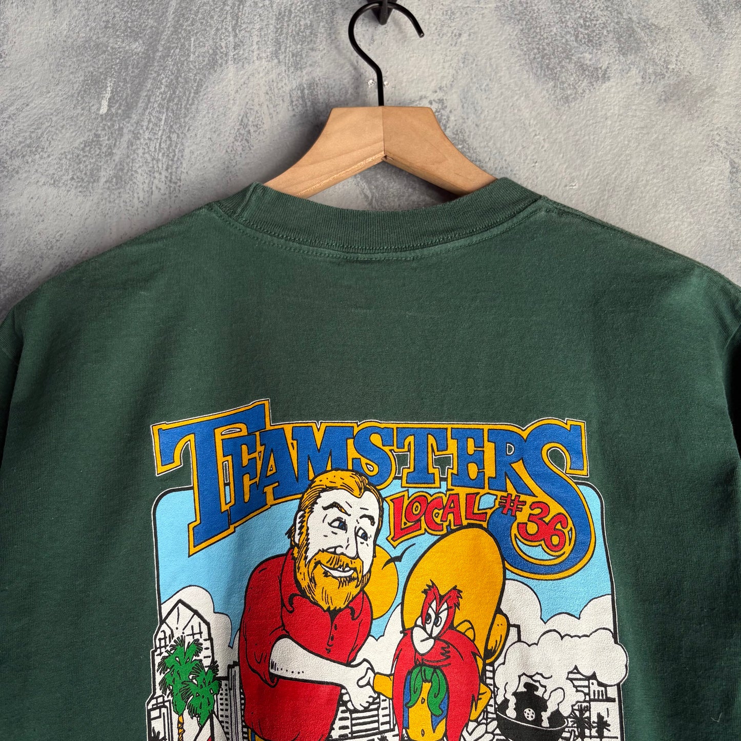 Playera Nemesis Para Hombre Talla M Color Verde Superweight Teamsters Bye Bye Jack