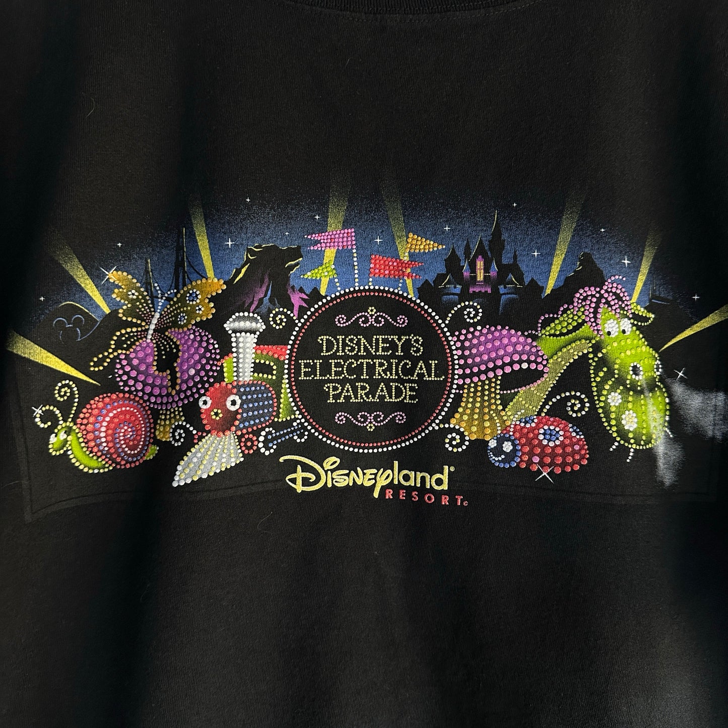 Camisa Vintage De Disney De Hombre Talla 2XL Color Negra Disneyland Eletrical Parade