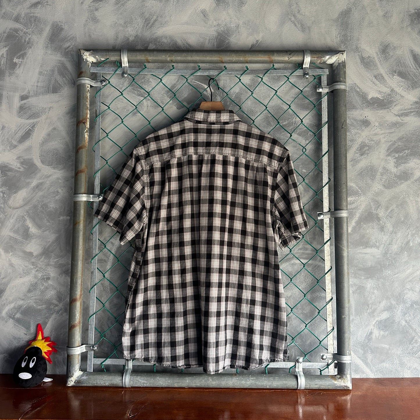 Camisa De Botones Carhartt De Hombre Talla XL De Cuadros Gris Manga Corta Workwear