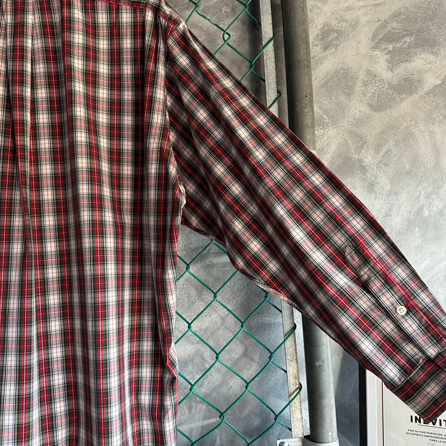 Camisa De Botones Polo Ralph Lauren De Hombre Talla XL Color Rojo Blanco De Cuadros De Vestir