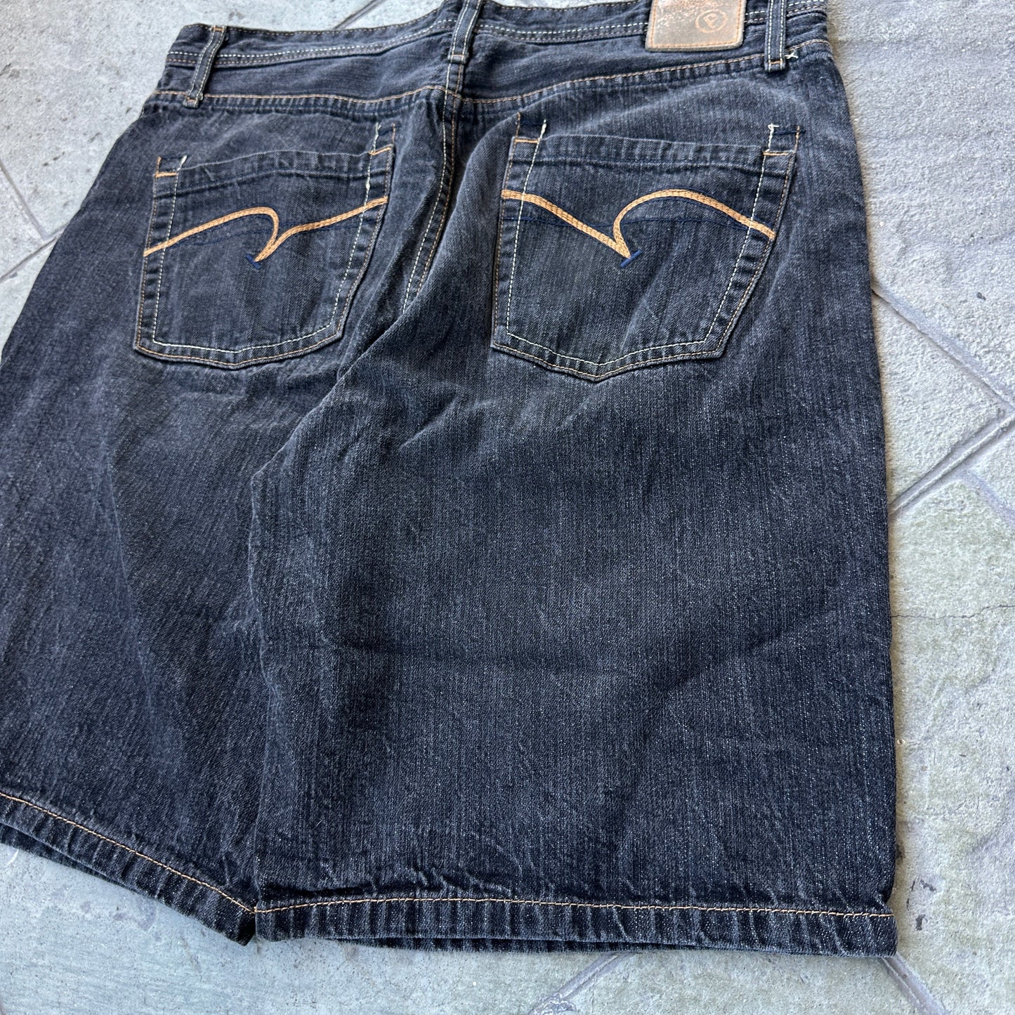 Shorts o Jorts Vintage Paco Jeans De Hombre Talla 36 Color Negro Desvanecido Y2K