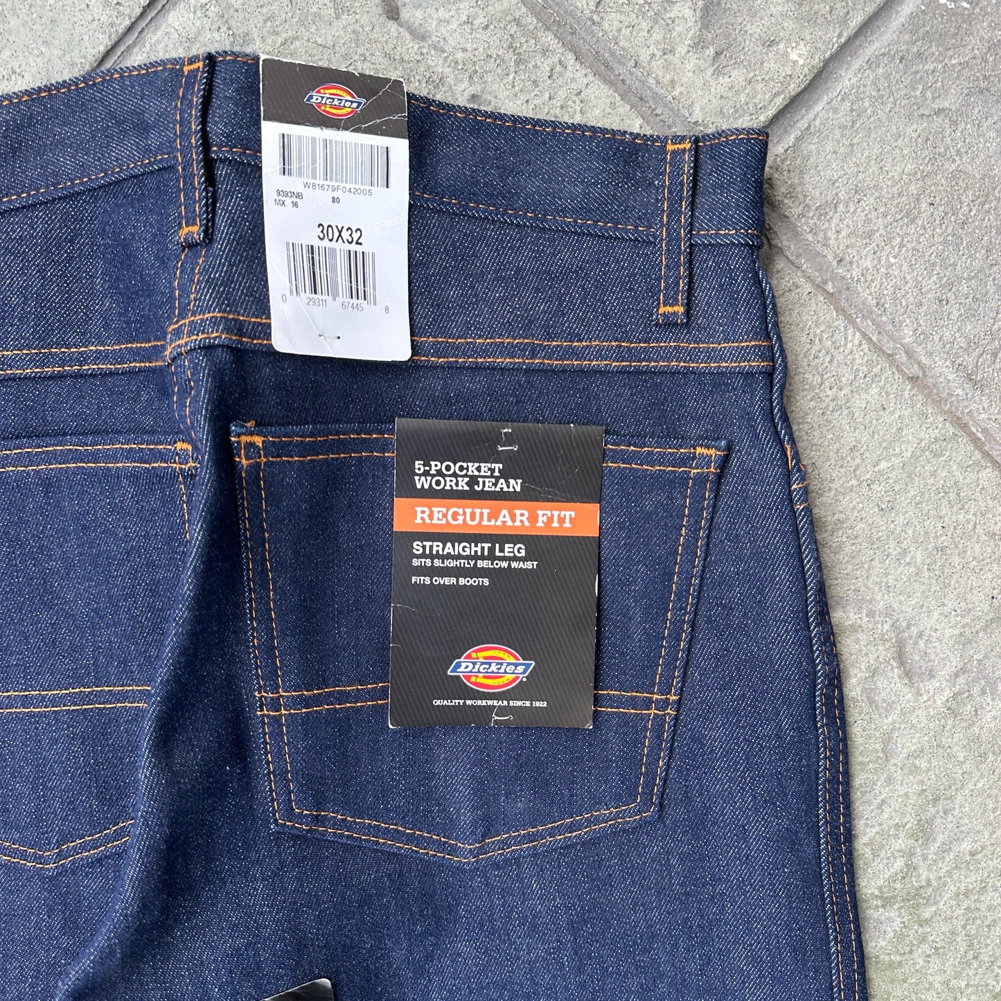 Pantalon Dickies De Hombre Talla 30x32 Color Azul Nuevo Con etiquetas Corte Regular o Recto