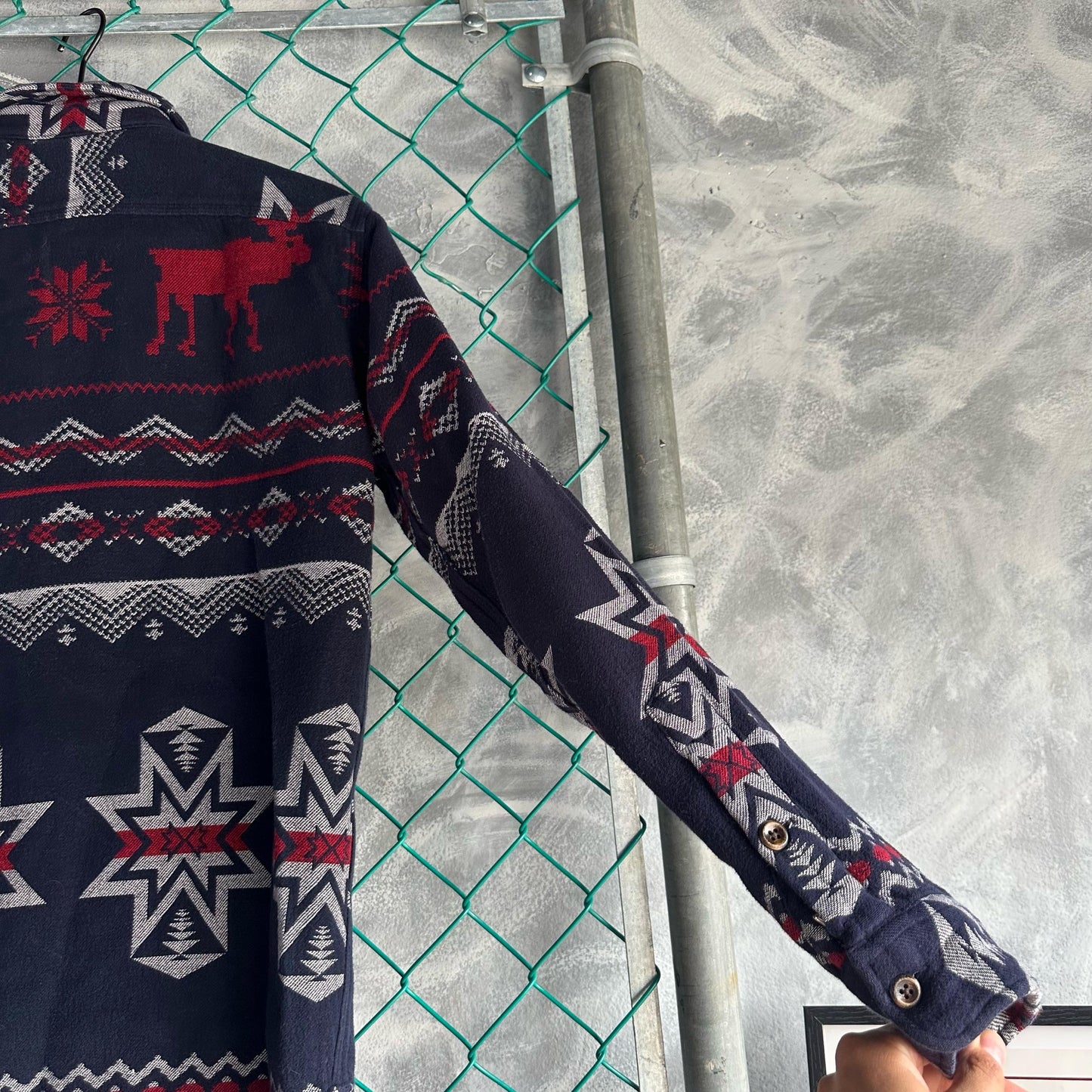 Franela Vintage Polo Ralph Lauren De Hombre Tall S Color Azul Marino Jacquard Alces