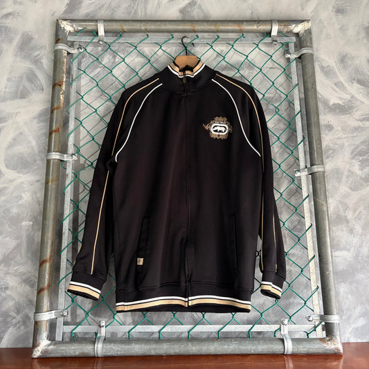 Suéter Vintage Ecko Untld Para Hombre Talla M Color Negro Dorado Root of All Devil