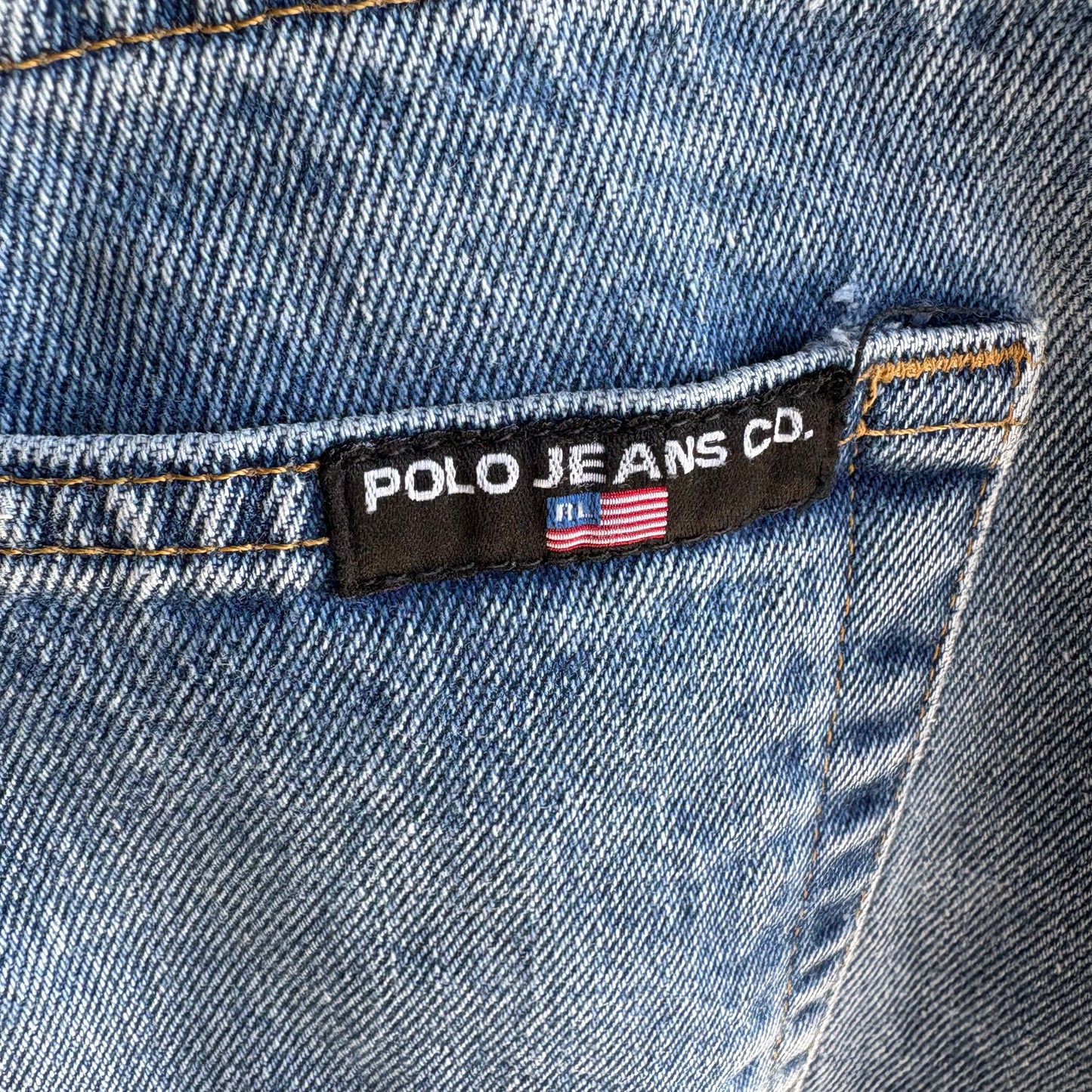 Pantalón Polo Ralph Lauren Para Hombre Talla 34x34 Azul de Mezclilla Corte Regular