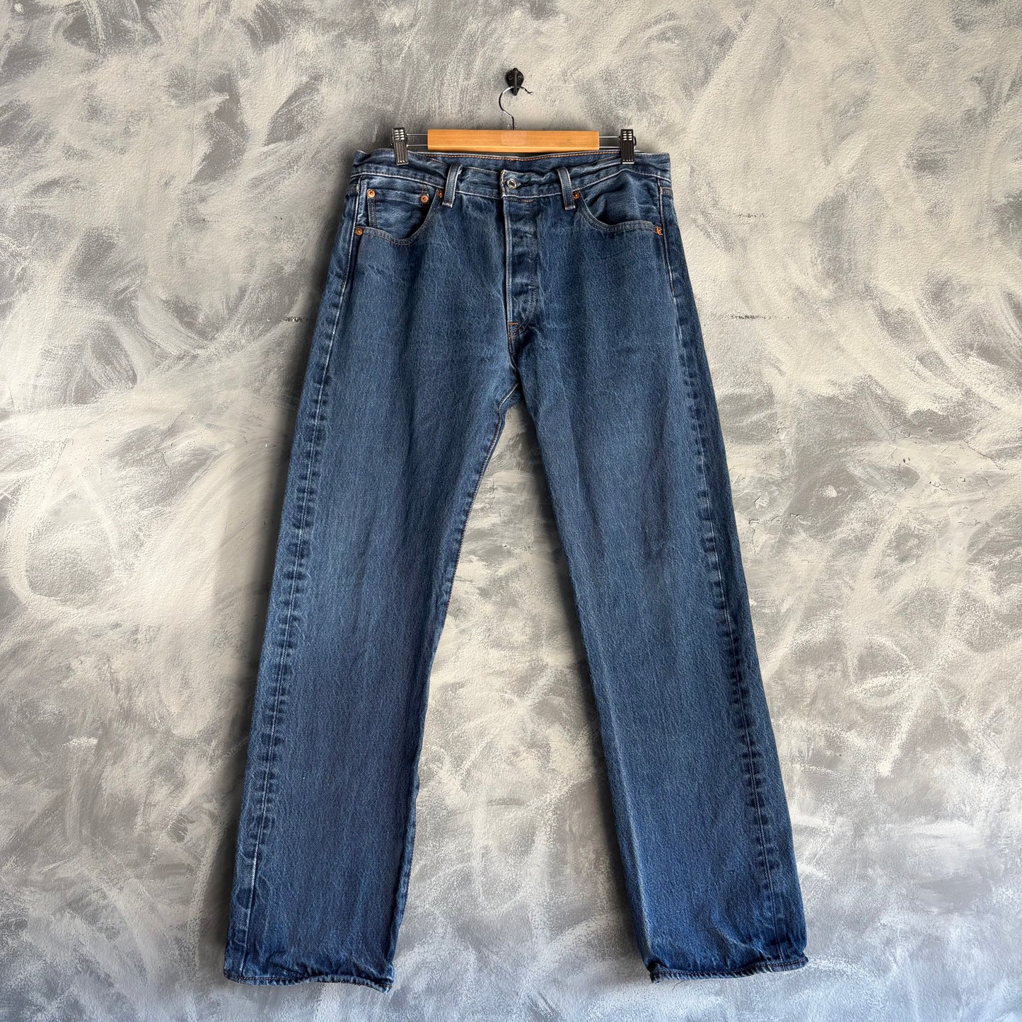 Pantalón Levi’s 501 Para Hombre Talla 35x34 Azul de Mezclilla Corte Regular