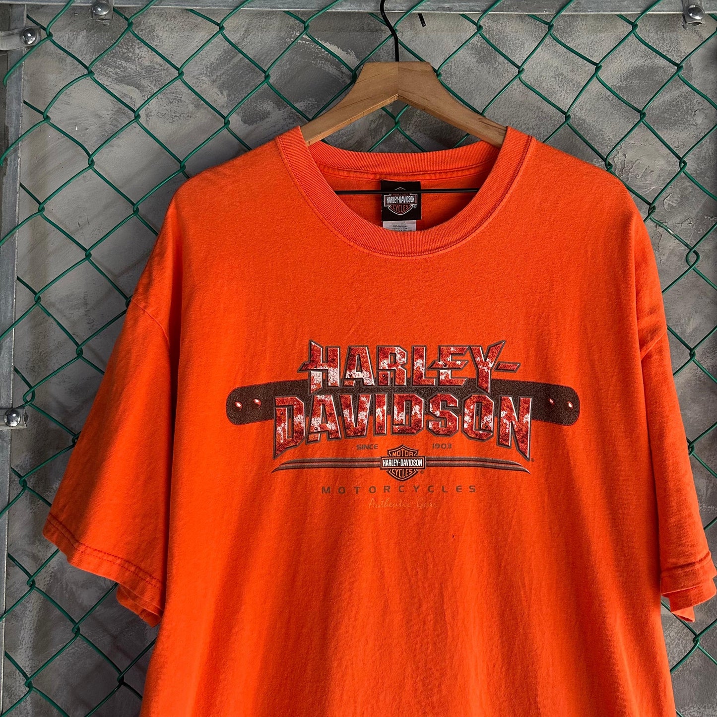 Camisa Harley Davidson De Hombre Talla 2XL Color Naranja De Los Cabos estilo Motociclista Oversize