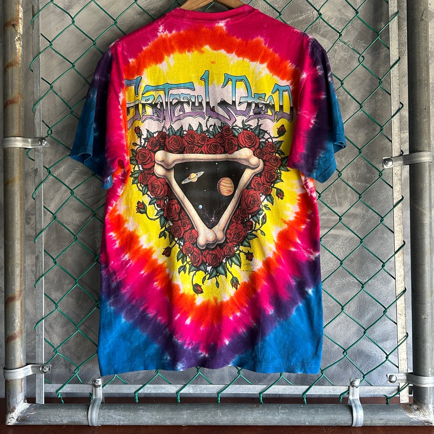 Camisa Vintage Liquid Blue De Hombre Talla M Color Tye Dye Arcoiris Grateful Dead