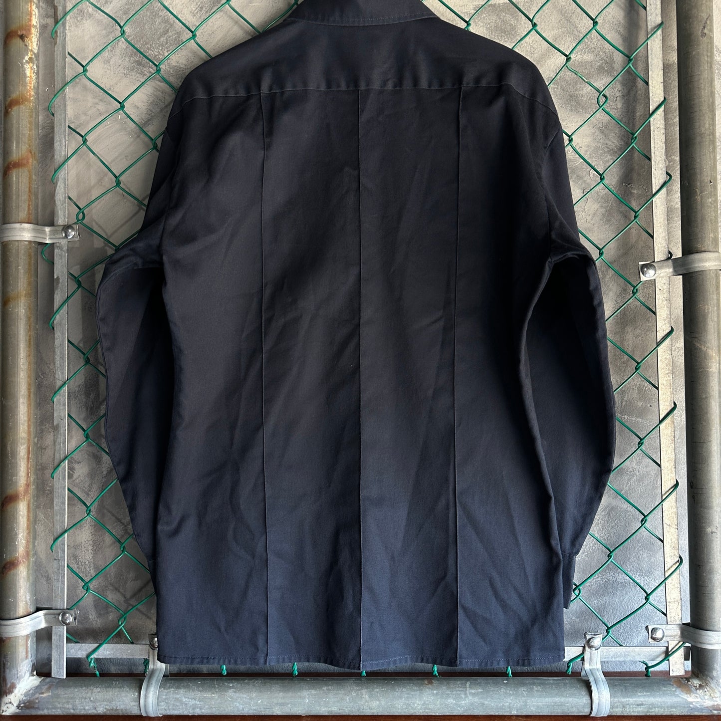 Camisa De Botones Dickies De Hombre Talla L Color Azul Marino Manga Larga Mecanico Workwear Lisa