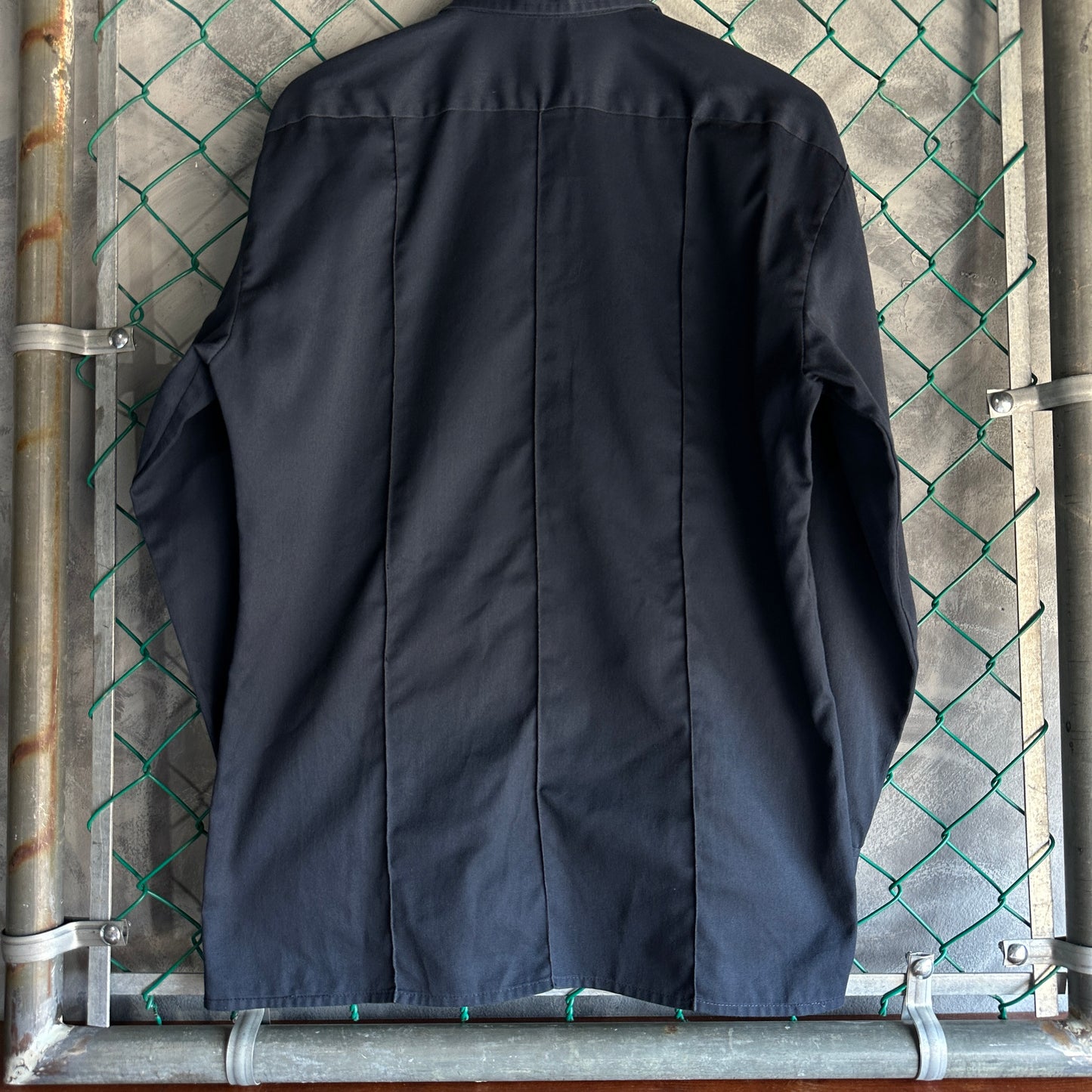 Camisa De Botones Dickies De Hombre Talla L Color Azul Marino Manga Larga Mecanico Workwear Lisa