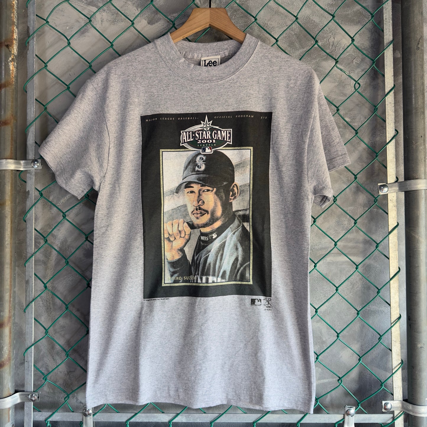 Camisa Vintage Lee Sports De Hombre Talla M Color Gris Béisbol Del Jugador Ichiro Deadstock