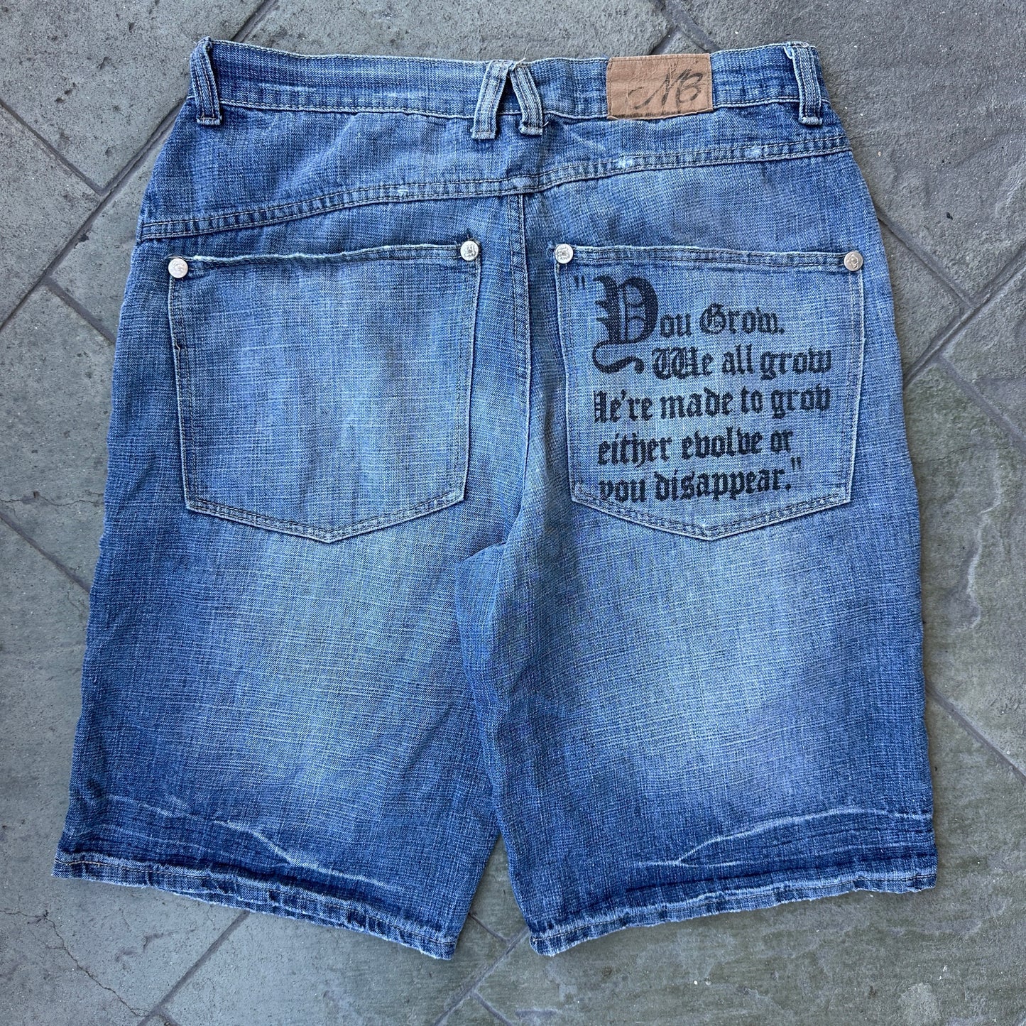 Short o Jort Makaveli Tupac De Hombre Talla 36 Color Azul Claro Y2K Corte Baggy Mezclilla