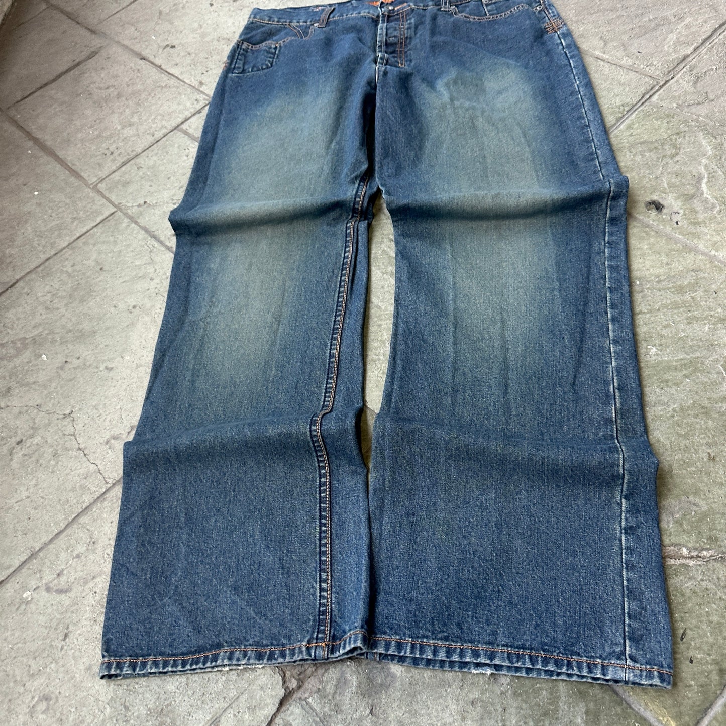 Pantalon Vintage Billabong De Hombre Talla 36x33 Color Azul Desvanecido Baggy Y2K
