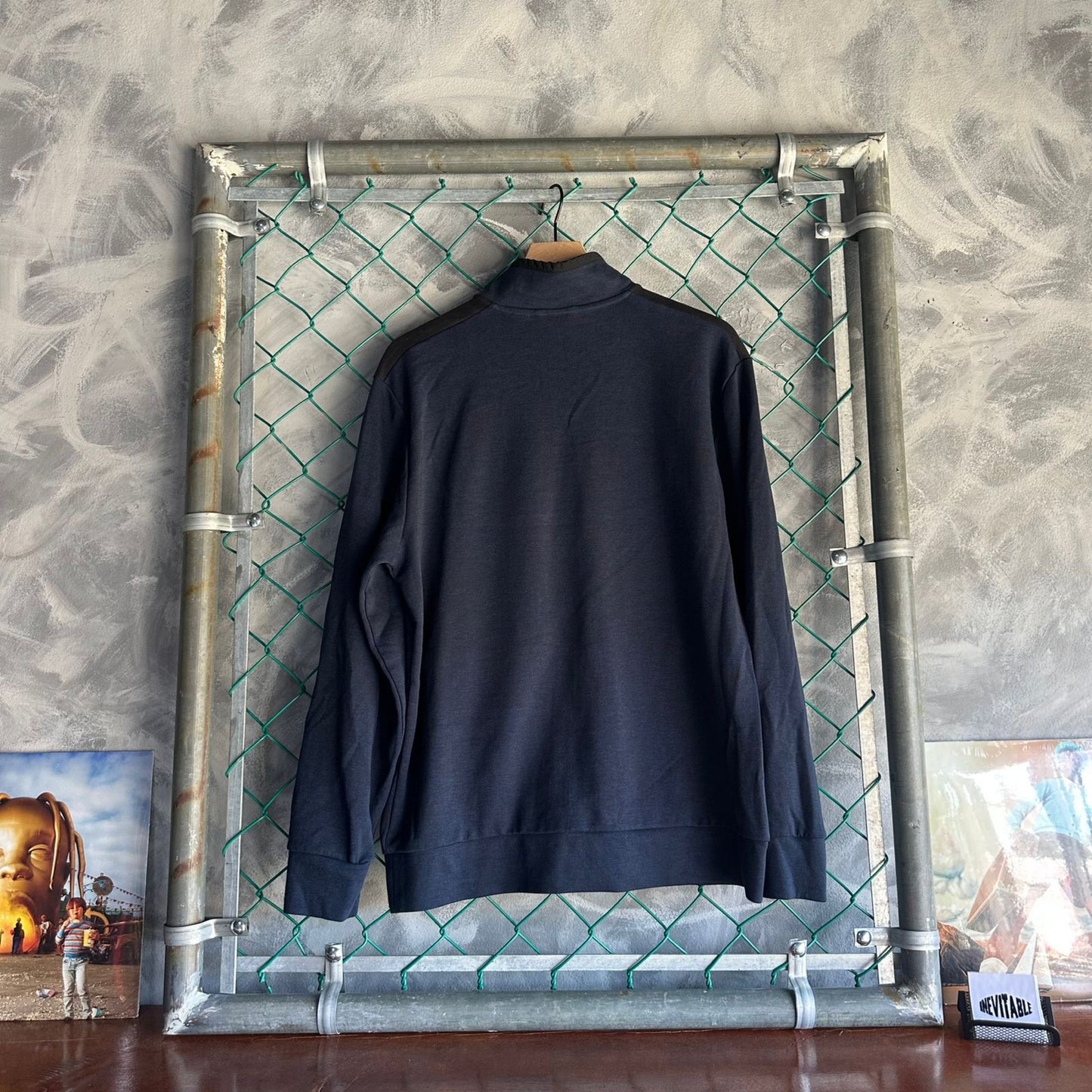 Suter Calvin Klein De Hombre Talla L Color Azul Marino Con Ziper Sin Gorro Deportivo
