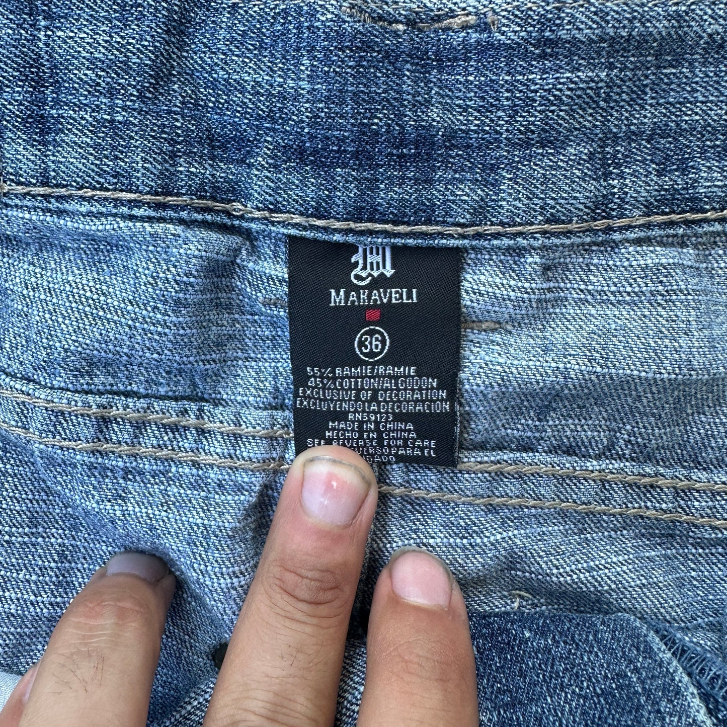 Short o Jort Makaveli Tupac De Hombre Talla 36 Color Azul Claro Y2K Corte Baggy Mezclilla