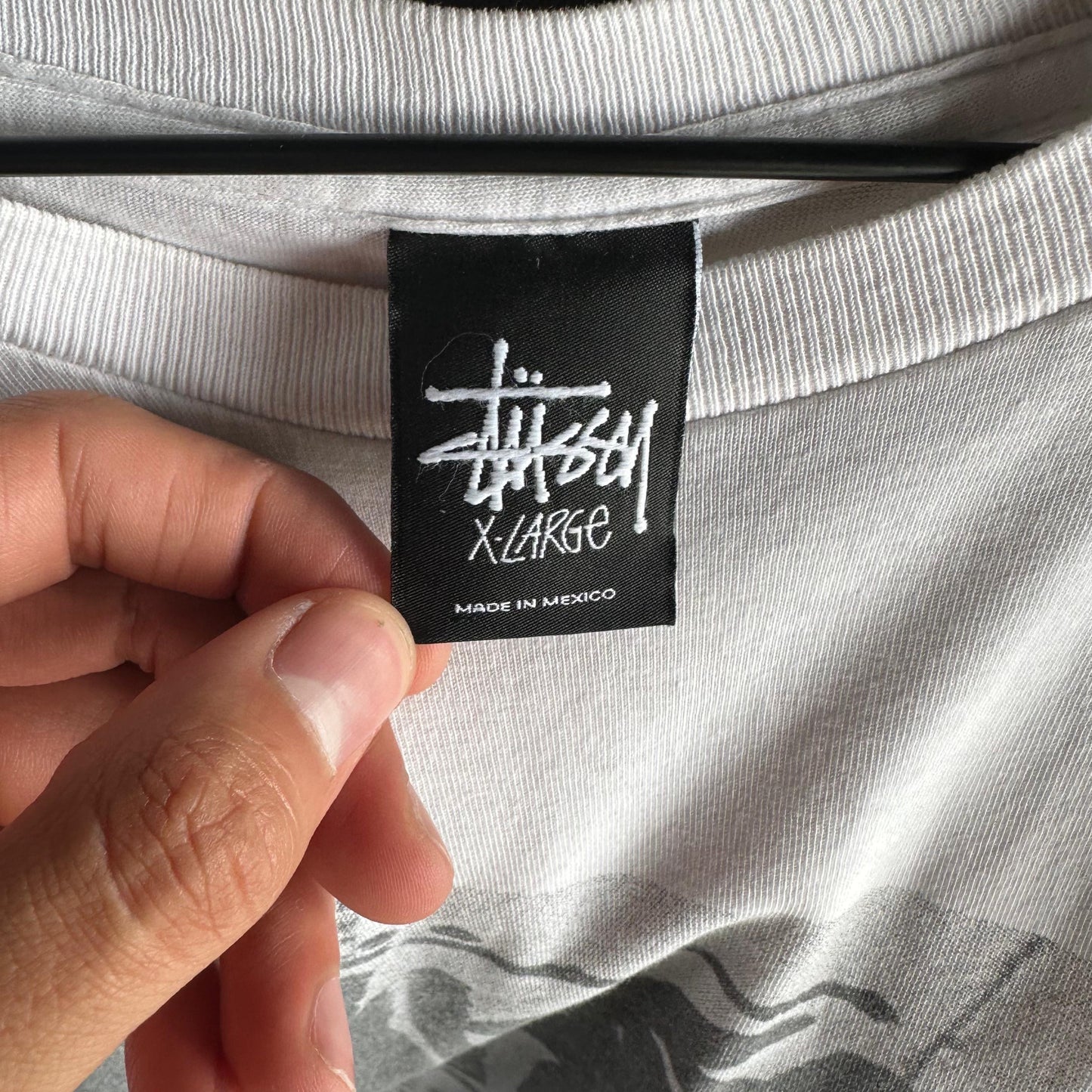 Camisa Stussy De Hombre Talla XL Color Blanco Manga Corta Big Logo