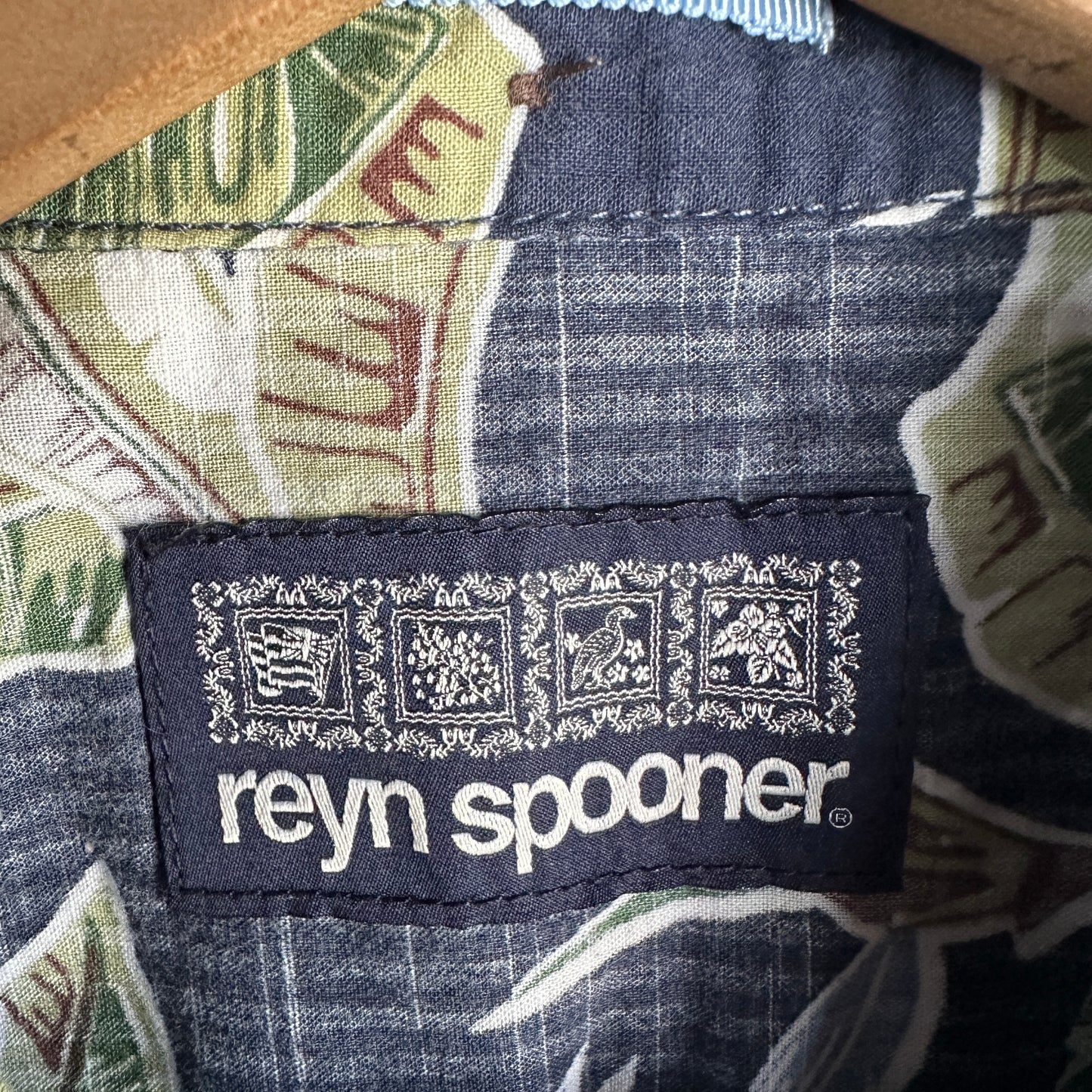Camisa De Botones Hawaiana Reyn Spooner De Hombre Talla L Color Azul  Floral Ave Del Paraíso